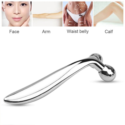 360 Rotate Silver Thin Face Massager