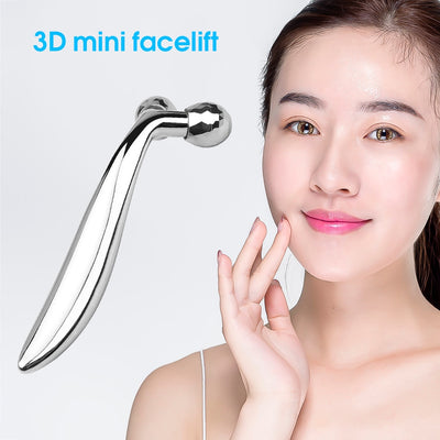 360 Rotate Silver Thin Face Massager