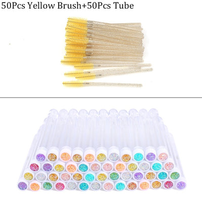 Reusable eyebrow brush tube