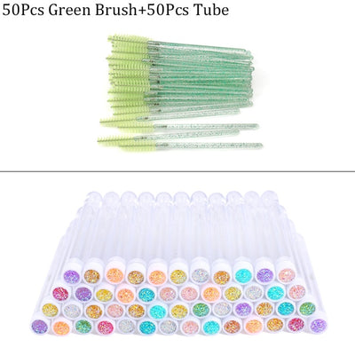 Reusable eyebrow brush tube