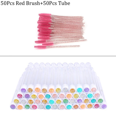 Reusable eyebrow brush tube