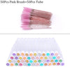 Reusable eyebrow brush tube