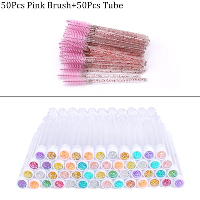 Reusable eyebrow brush tube
