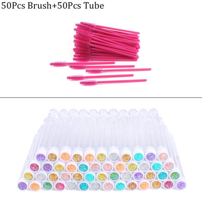 Reusable eyebrow brush tube