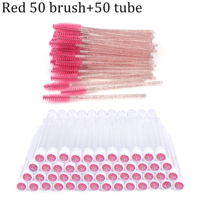 Reusable eyebrow brush tube