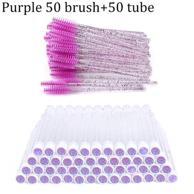 Reusable eyebrow brush tube