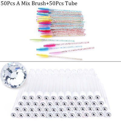 Reusable eyebrow brush tube