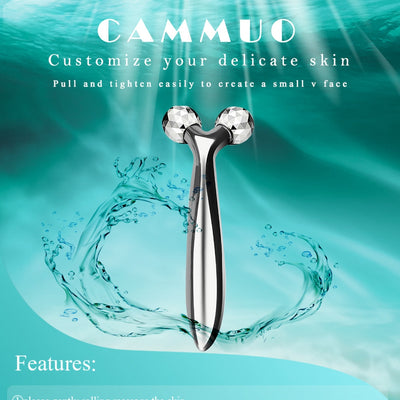 360 Rotate Silver Thin Face Massager
