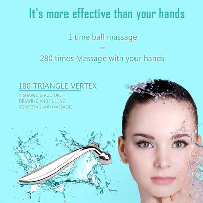 360 Rotate Silver Thin Face Massager